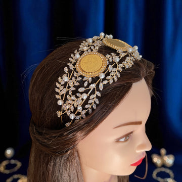 Jineen II Gold and Pearls headband