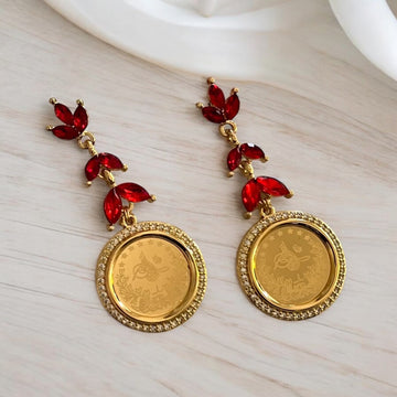 Nablus Red and Gold earrings