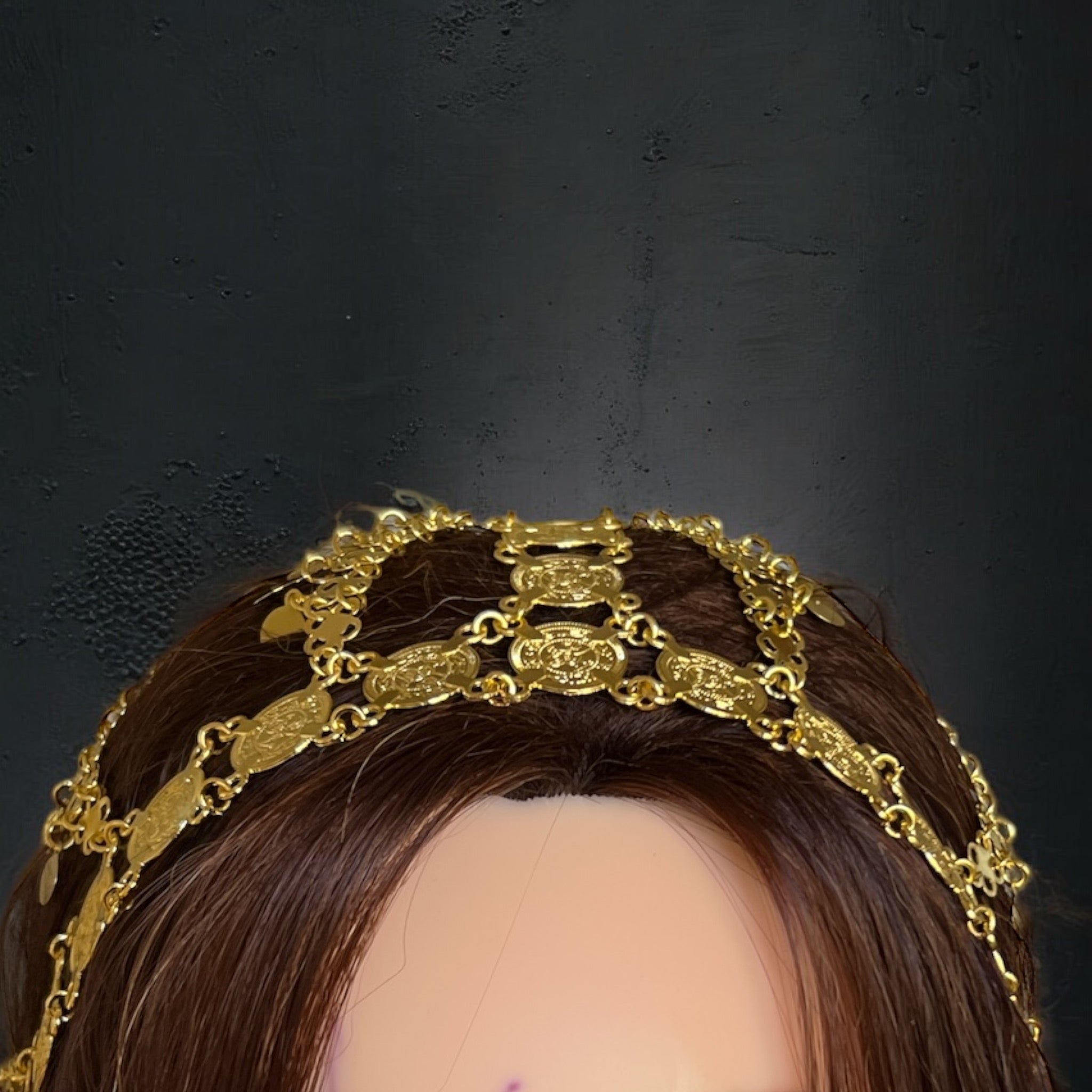 Biddya Gold Headpiece maang