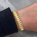 Yafa 18k pleated gold bracelet