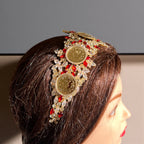 Masafer Yatta luxury five coin Gold-Red Headpiece/Crown