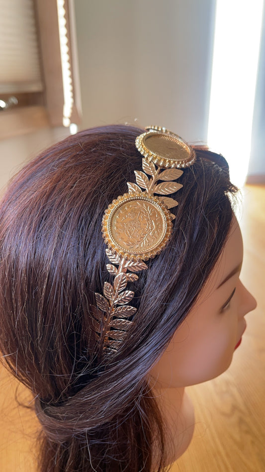 Al-Qastal Big lira Gold headband