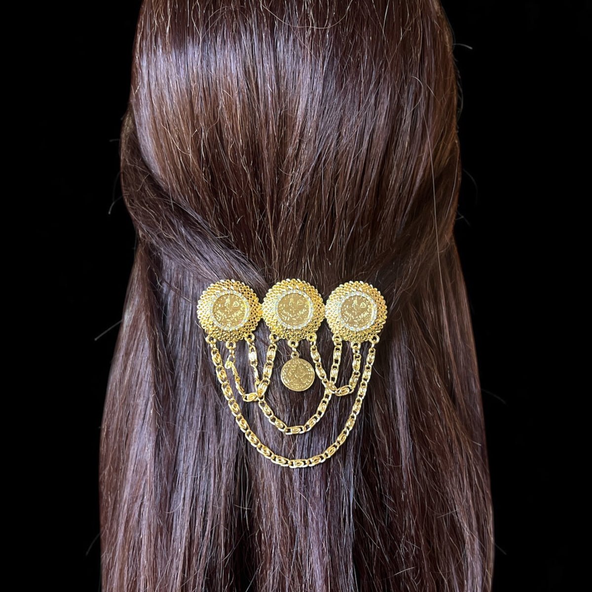 Al-Suwayda three coin hair clip
