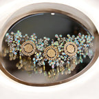 Dayr al-Ghusoun three coins multi color headpiece