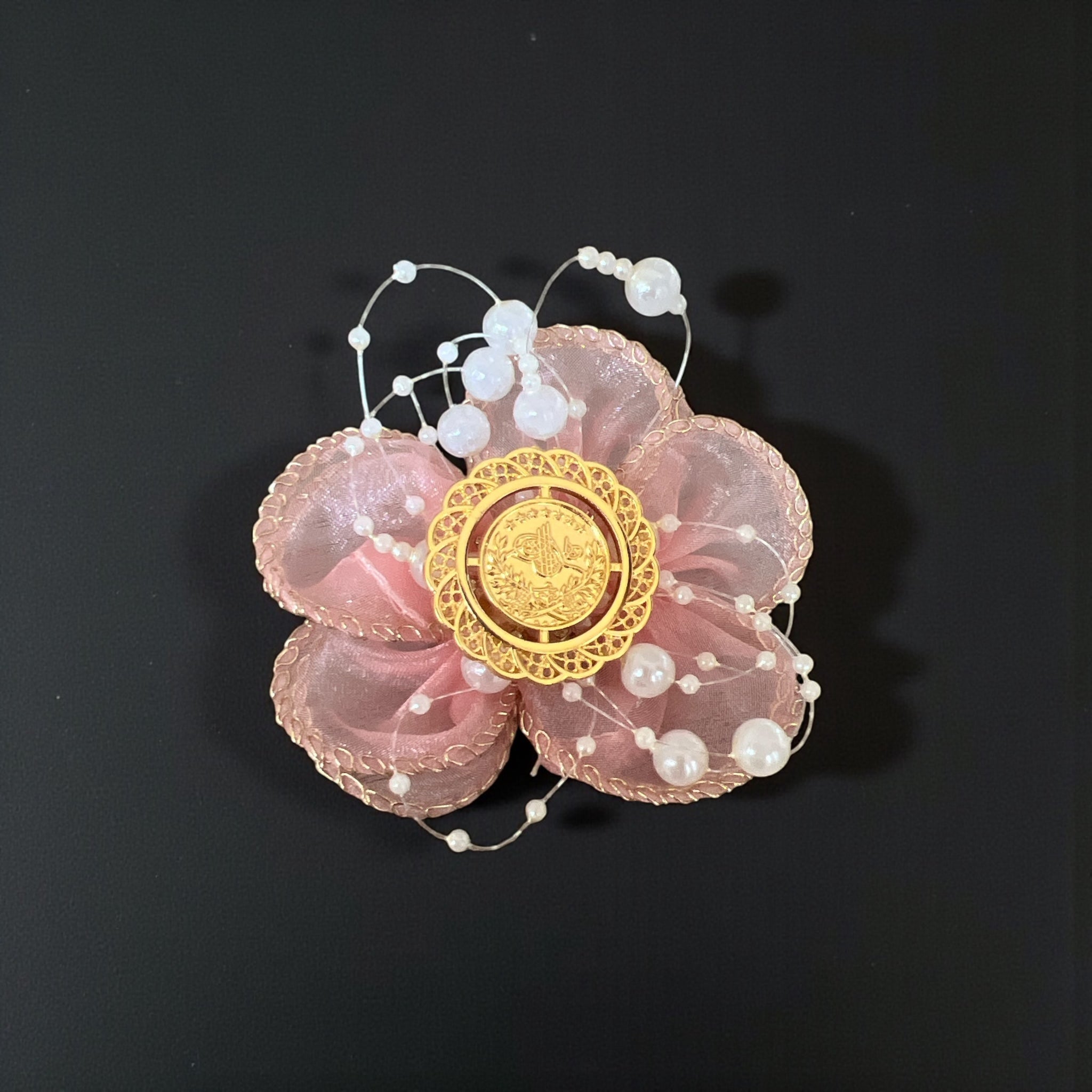 Nada light pink one coin hair clip