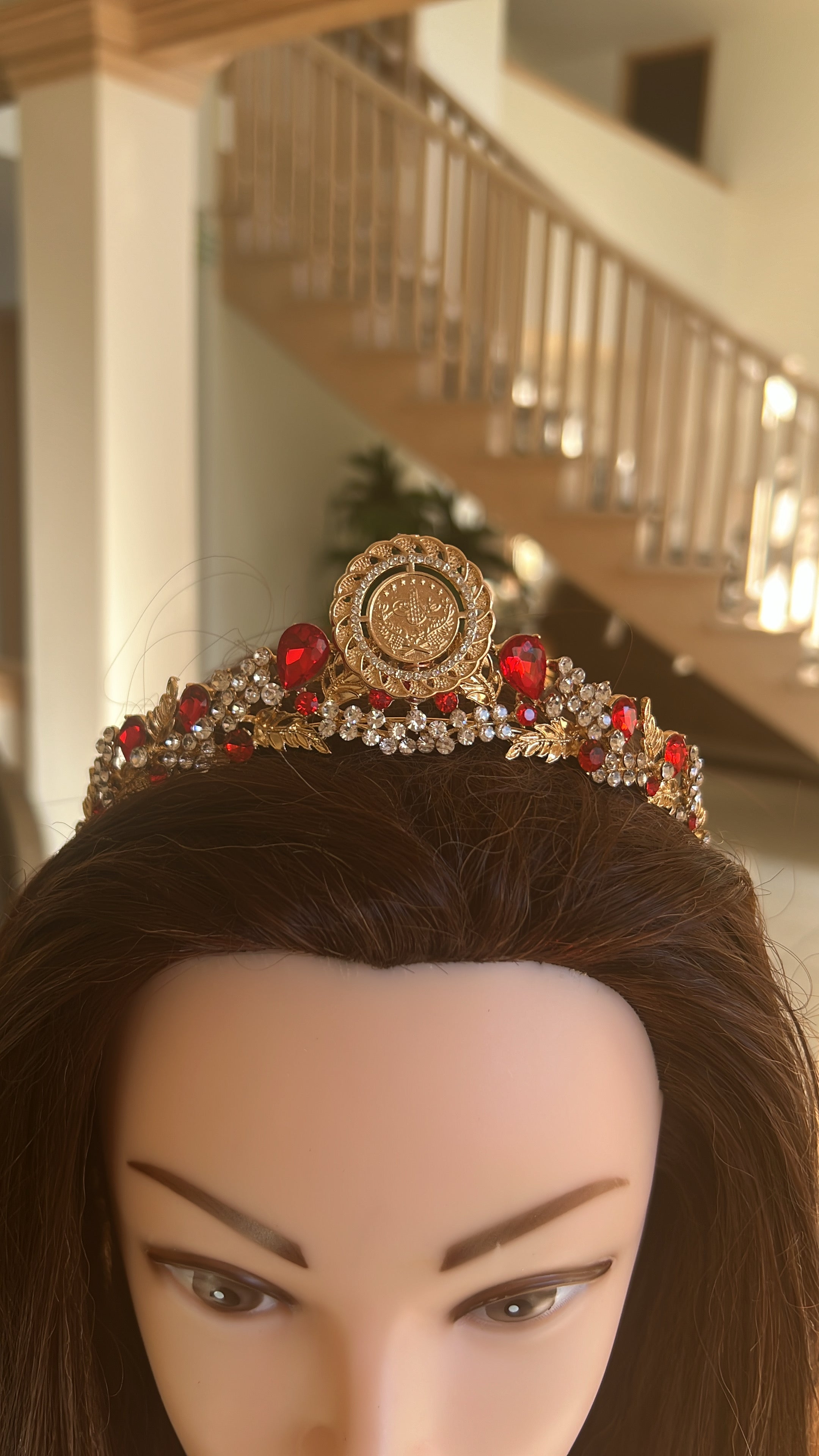 Dayr Tarif Gold and red tiara