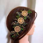 Der Al Balah II three coins green and gold headpiece