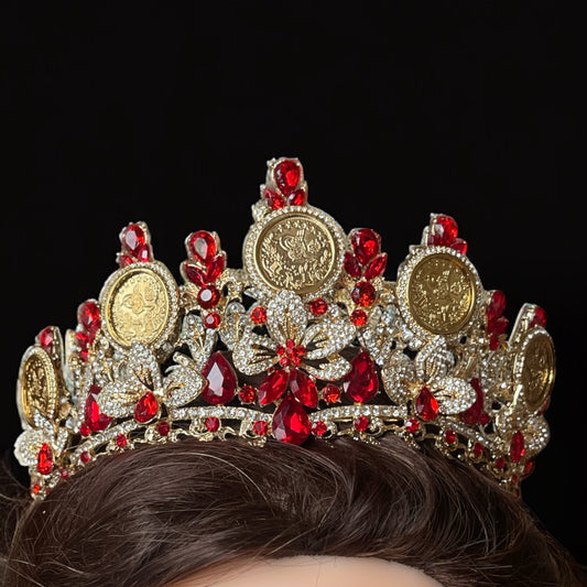 Deir Dibwan red and gold crown