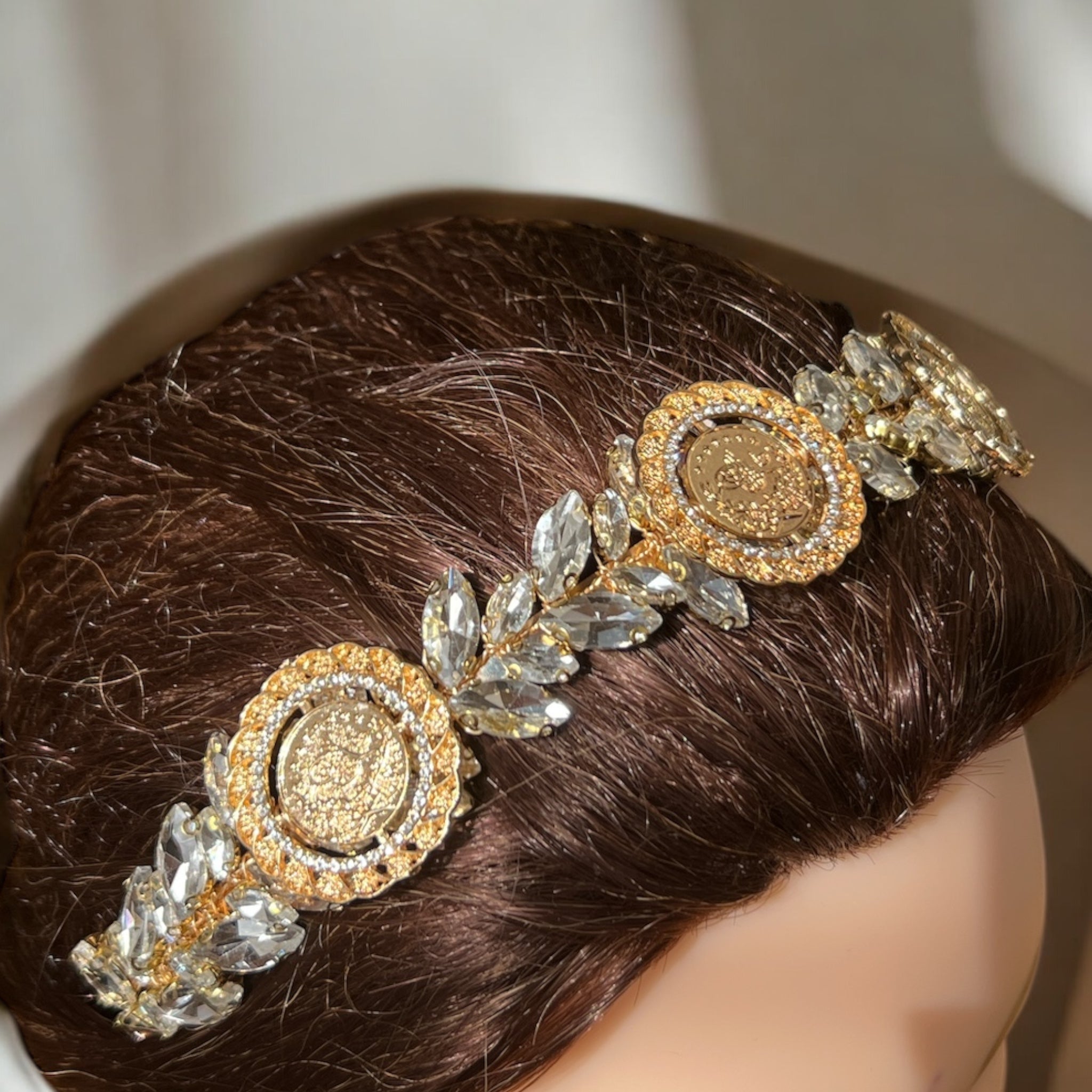 Dayr Tarif II Gold three coin headband