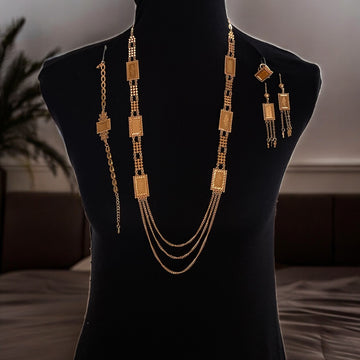 Sanjil 21K Pleated Gold Set