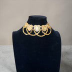 Heart II 21K Pleated Choker