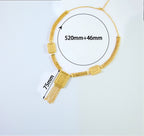 Hawara II Pleated Gold Necklace