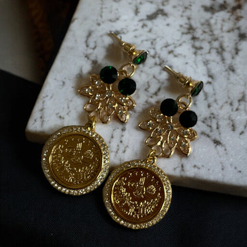 Kafr Malik Green Gold lira earrings