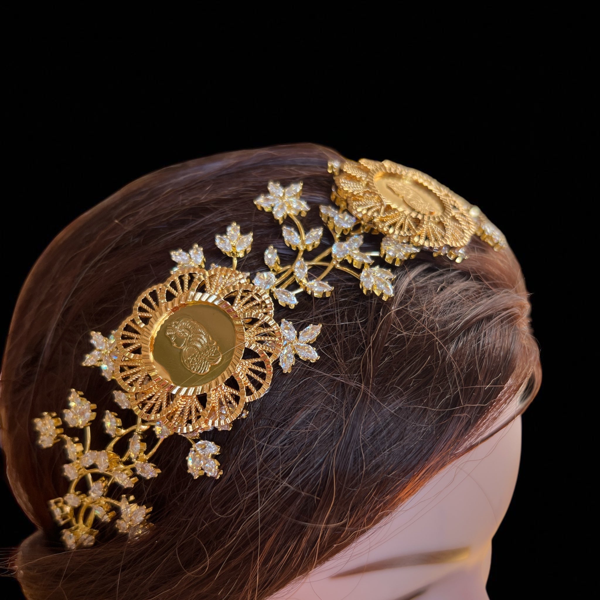 Marah Ma'ala II three big coins crystal headband