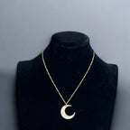 Hala 18K pleated “With hardship comes ease” Necklace