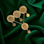 Sanjal four coins brooch