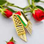 Kufya And Palestinian Flag Brooch