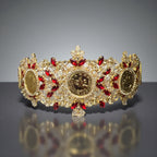 Masafer Yatta luxury five coin Gold-Red Headpiece/Crown