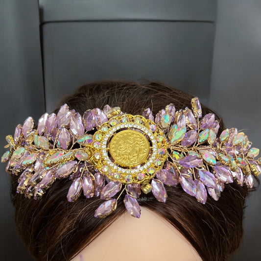 Rujeib light Purple with big coin headpiece