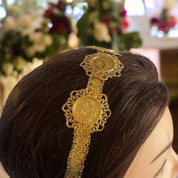 Bil’in three coin headband