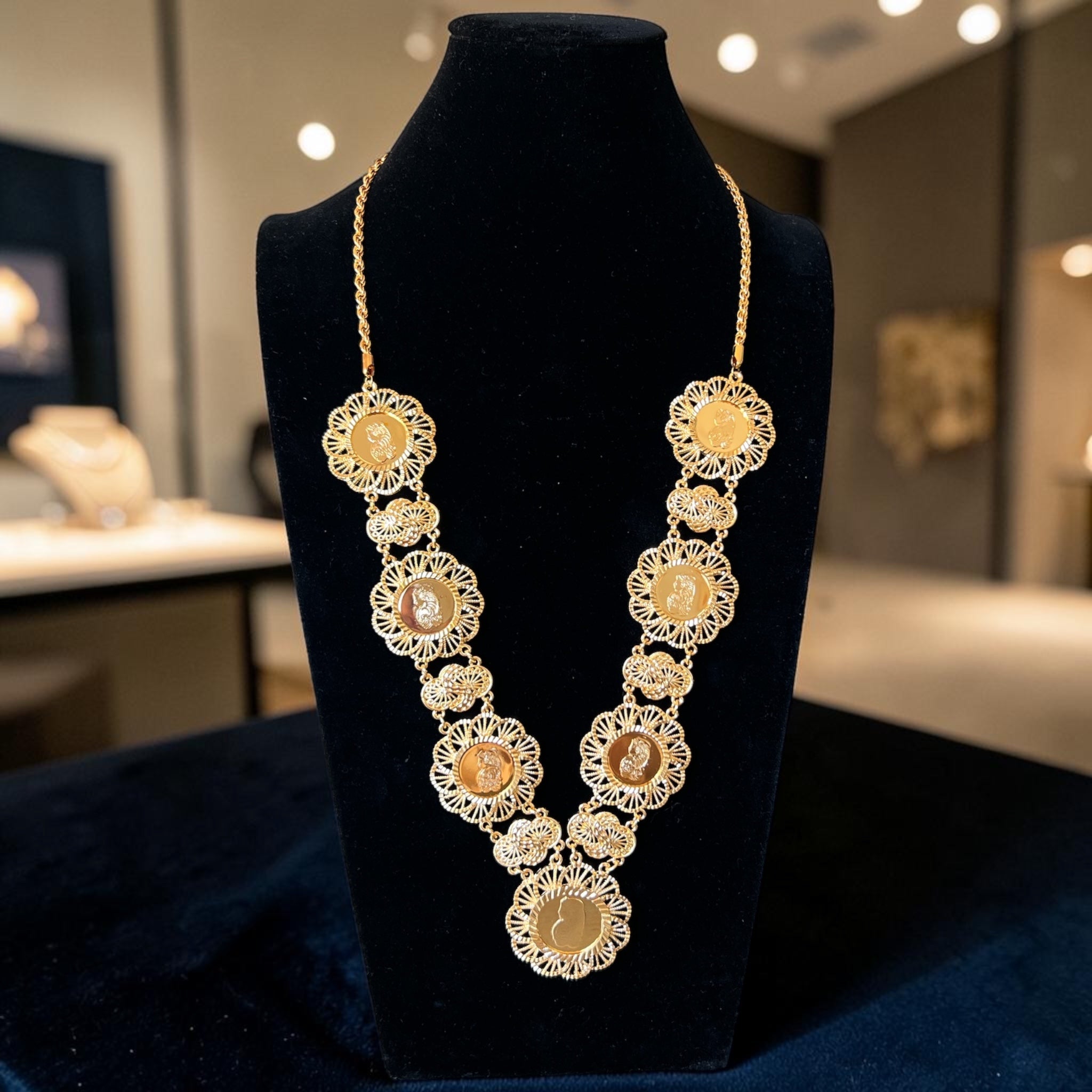 Al-Quds 21K Pleated Gold Qlada