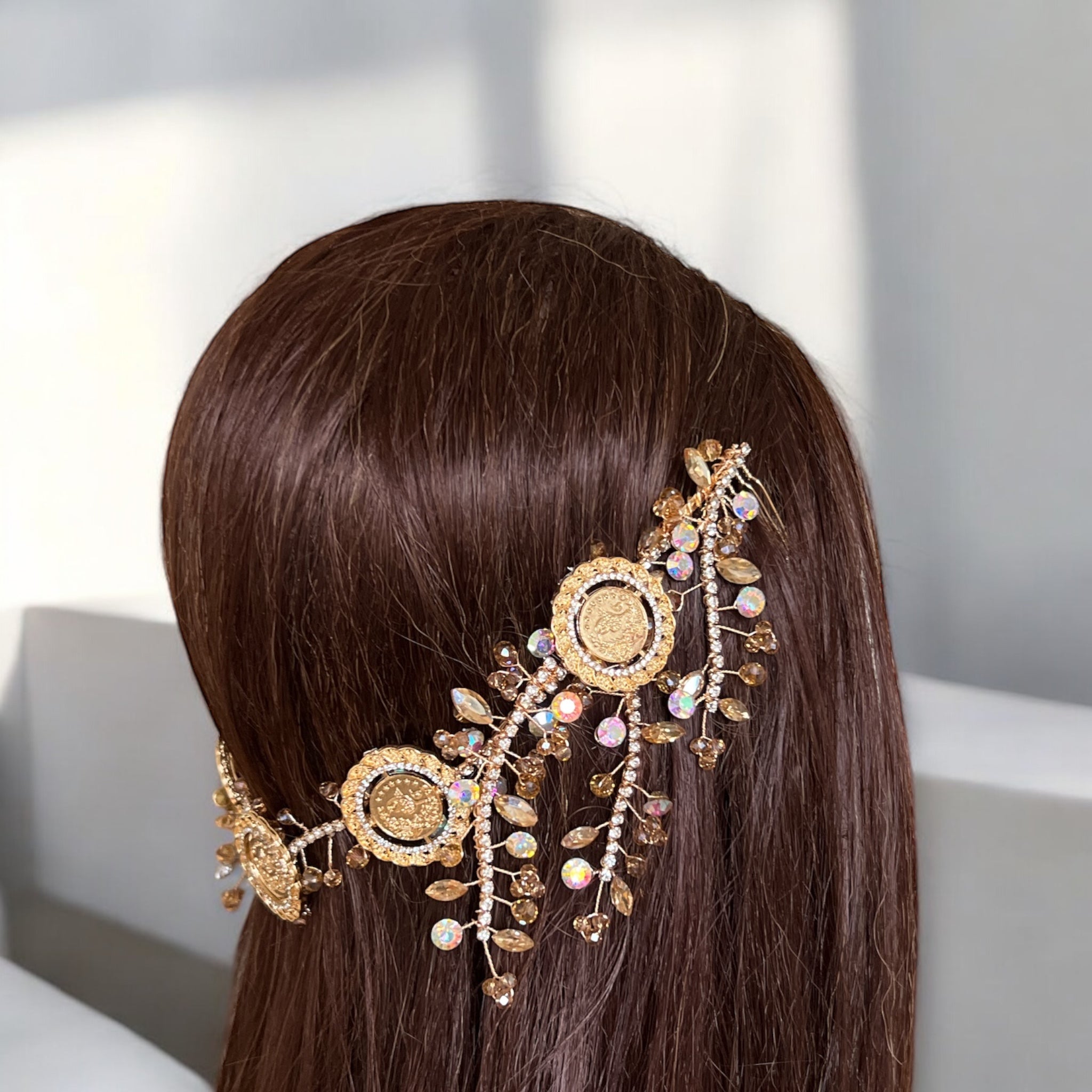 Yafa II five coins comb headpiece