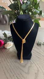 Ramallah pleated gold multi wear necklace (zarad)