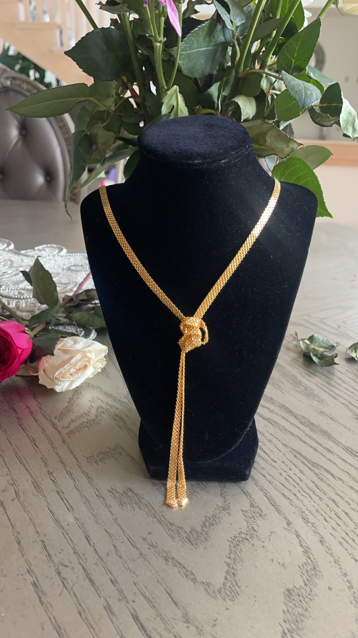 Ramallah pleated gold multi wear necklace (zarad)