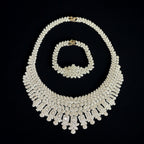 Ramallah luxury Bridal accessories set crystal and silver