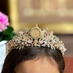 Judy Gold and pink tiara