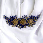 Sa'ir Blue coins head piece Quality Blue Head piece top materials
