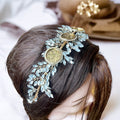 Bessan liras gold and crystals  headband luxurious