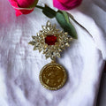 Umm Safa Silver coin Brooch high fashion handmade unique design