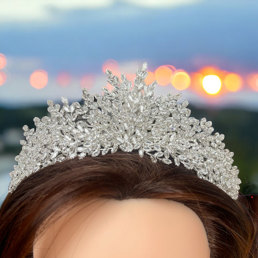 Comfortable Al-Bireh crystal bridal crown