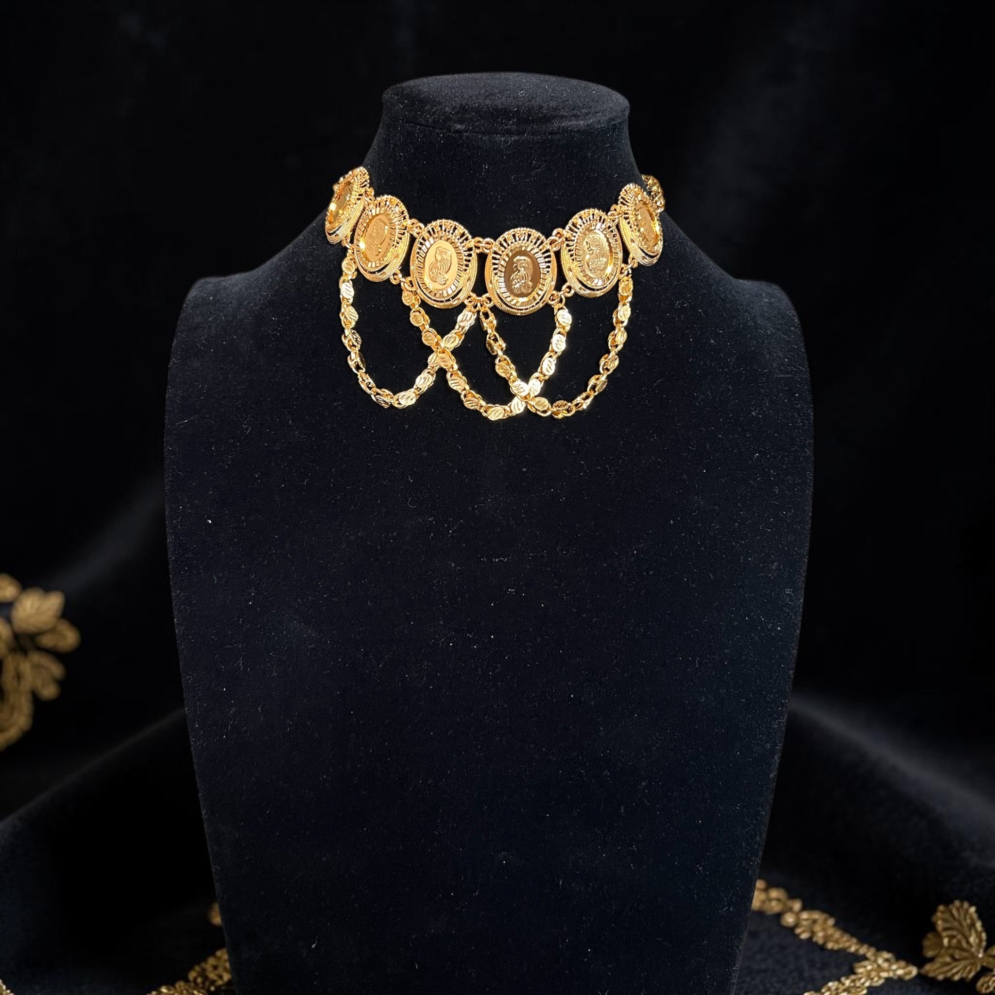 Beit Daras ounces choker Pleated Gold 21K Pleated