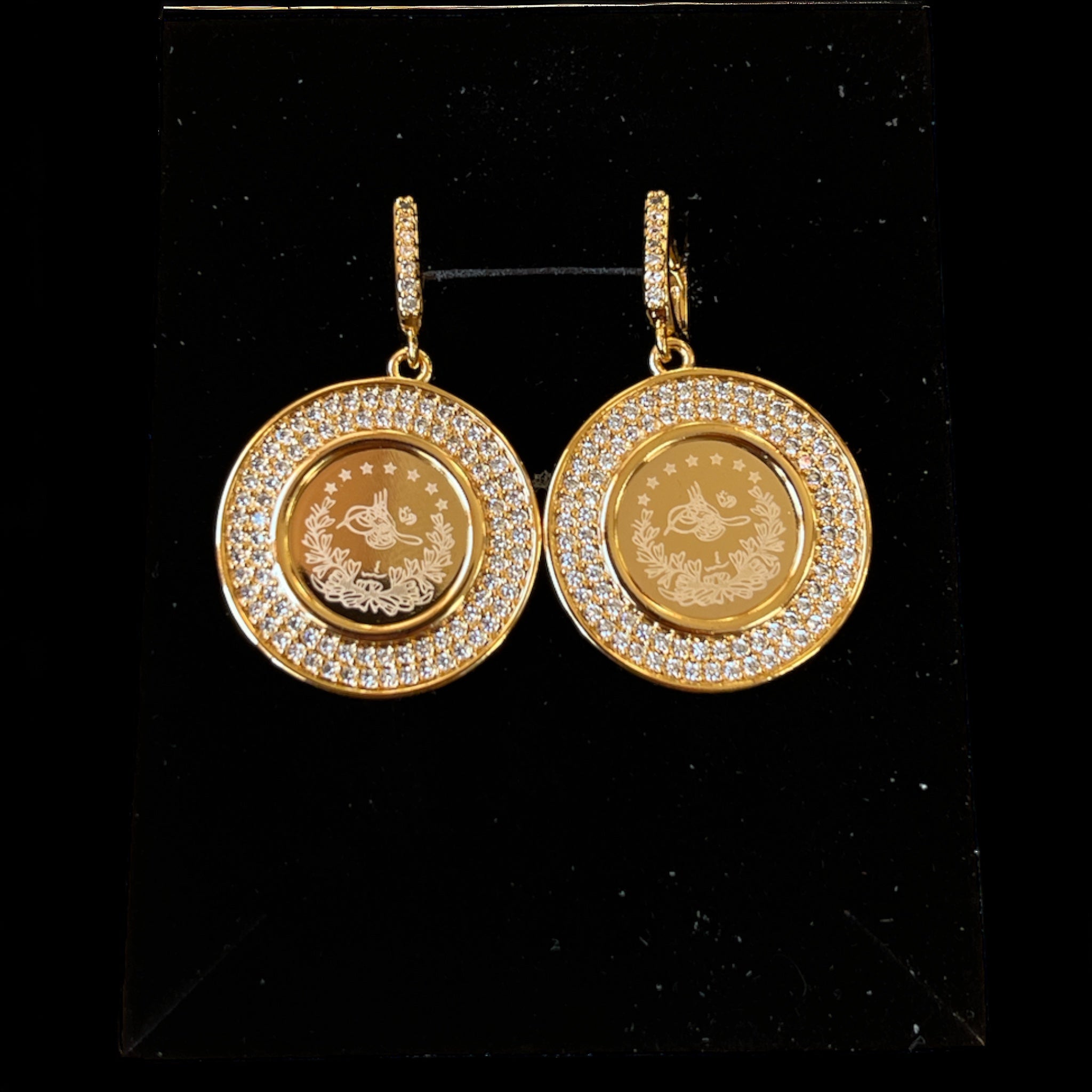 Beit Hanoun 24k pleated Earrings