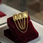 Mar Elias ounces 21K Pleated Gold Brooch/Pin