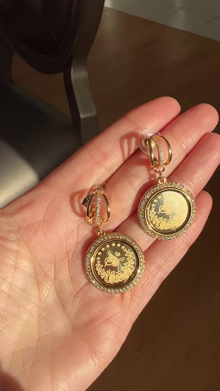 Mi'ar coin studs earrings