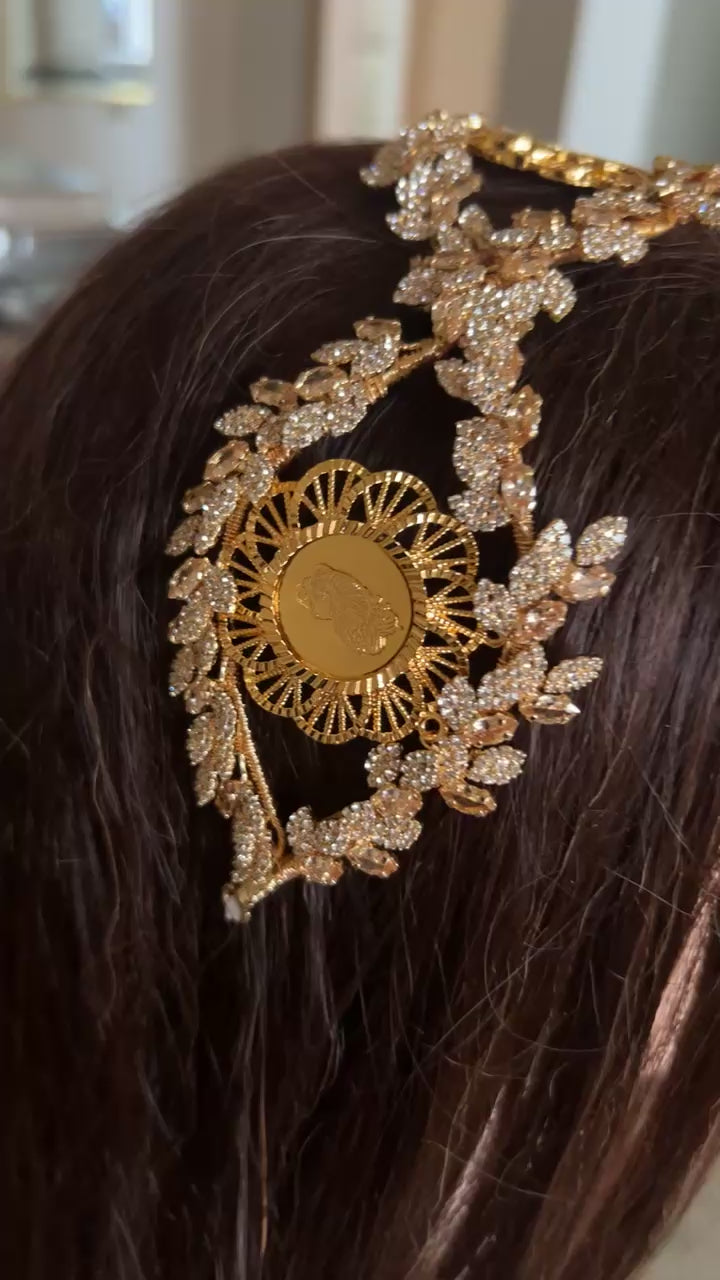 Ayn al-Baydah Gold and Honey three coins headband