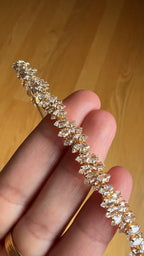Al-Nahr Honey and Gold Zircon Stone Hair Accessories Gold Plated