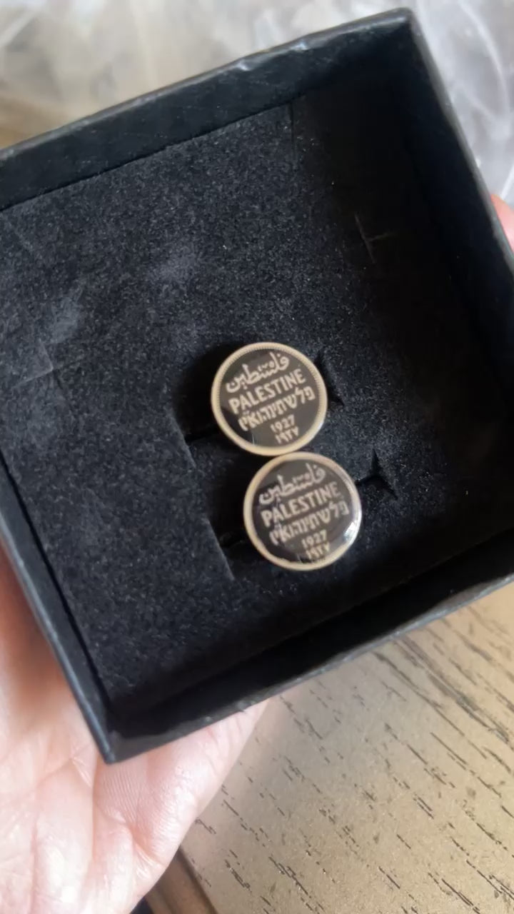 Palestine silver cufflinks