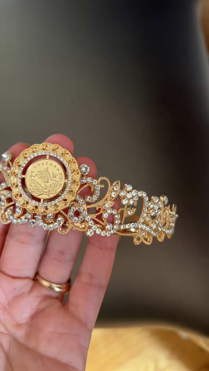 Noor one coin Gold princess tiara