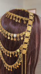 Biddya Gold Headpiece maang