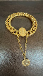 Bayt Hasan pleated gold bracelet