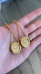 Lifta Gold Pleated coins Earrings