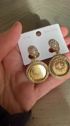 Yibna coin clip Earring