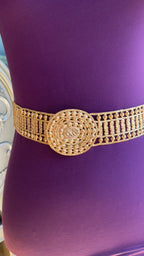 Kifr-Malak pleated gold belt