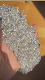 Al-Dawayima Zircon Stone And Pearl Headpiece - Silver