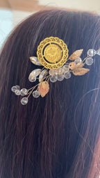 Makr crystal beads one coin comb