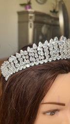 Sanjl Zircon Stone Bridal Crown
